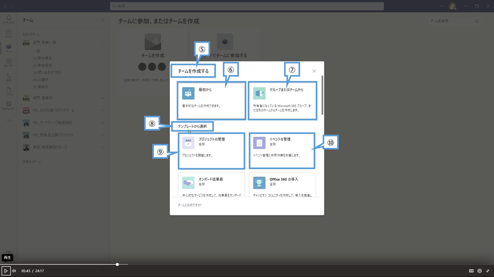 チームを作成しよう