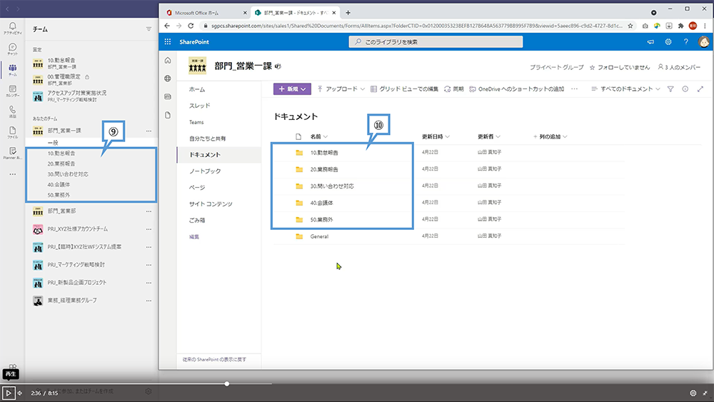 Teams のファイル管理について